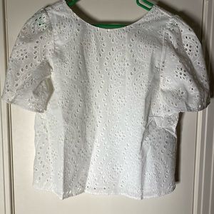 White Eyelet Top